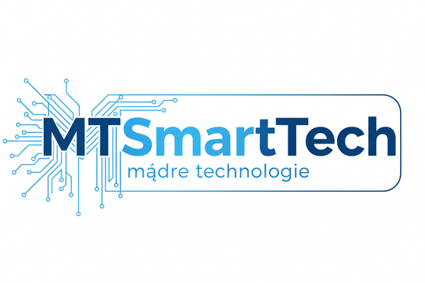 Logo MTSmartTech - wersja pozioma z napisem "mądre technologie"