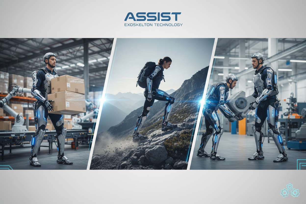 Stwórz obraz do kolekcji na temat egzoszkieletów pomagających w pracy no. Magazyn chodzenie po górach egzoszkielety usprawniające prace